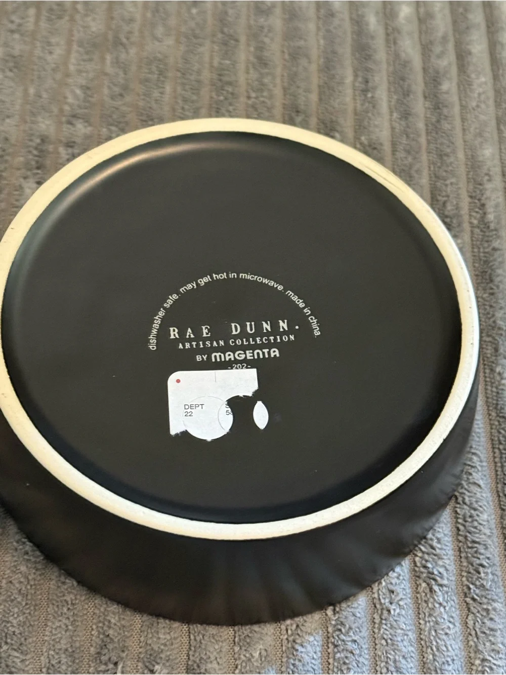 Rae Dunn Matte Black Ceramic Cat 🐈‍⬛ or Pet Bowl -
